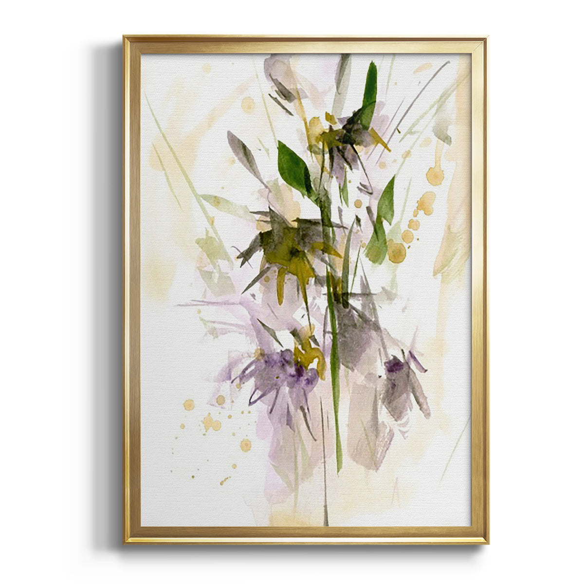 Sepia Botanical Journal I - Modern Framed Canvas Print