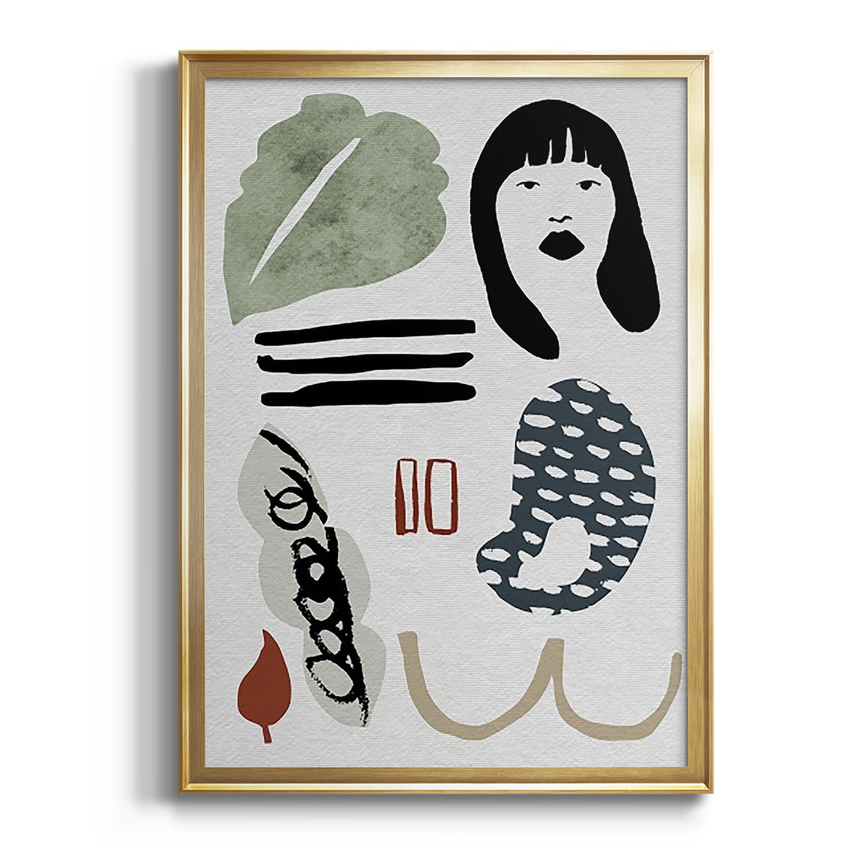 Soft Half Shell I - Modern Framed Canvas Print