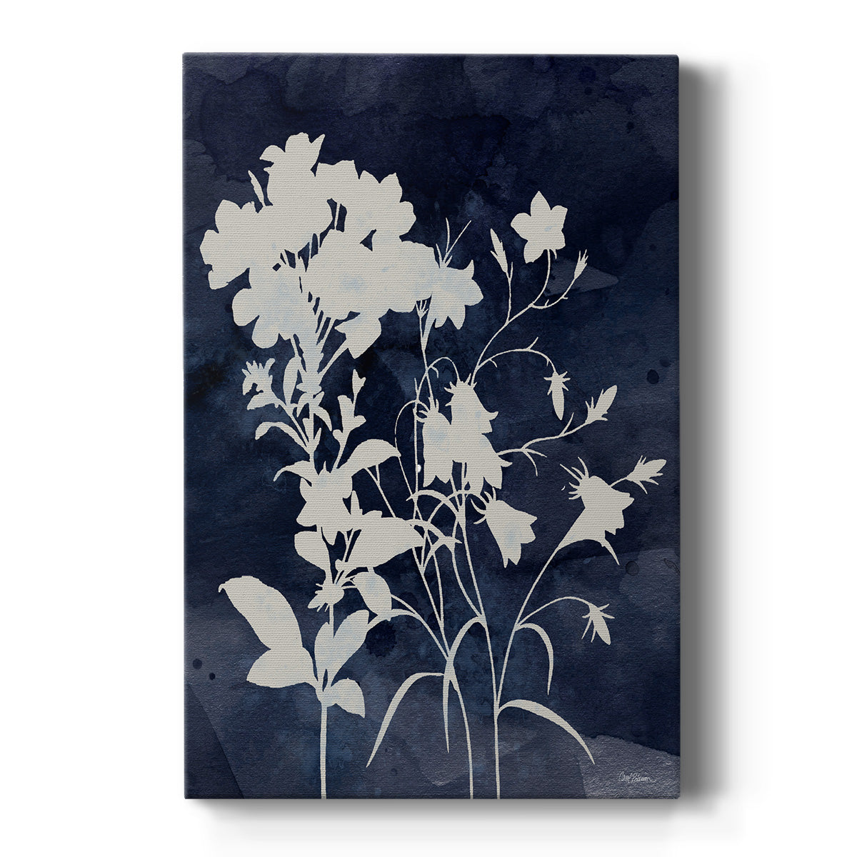 Indigo Botanical II Revisited Premium Gallery Wrapped Canvas - Ready to Hang