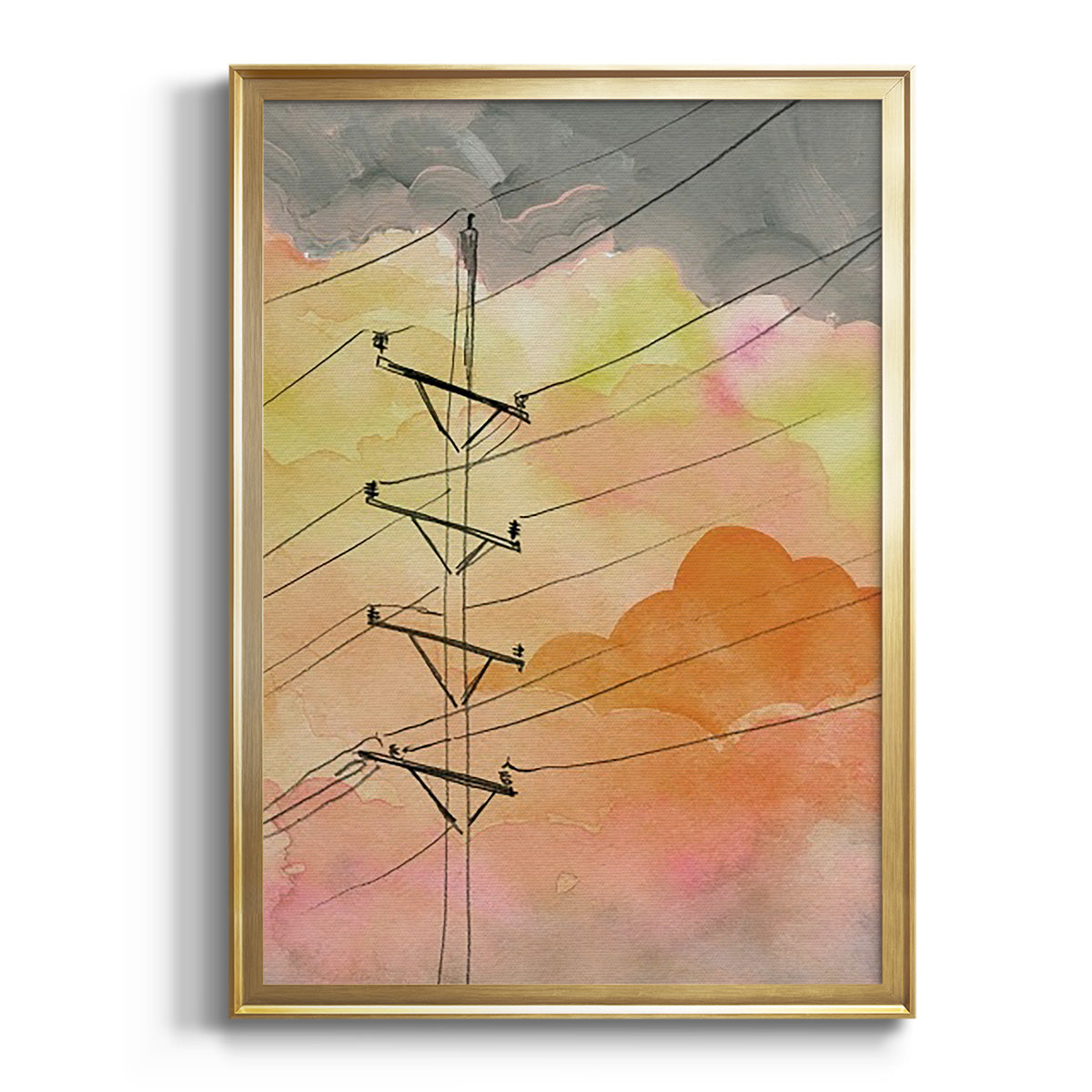 Soft Half Shell I - Modern Framed Canvas Print