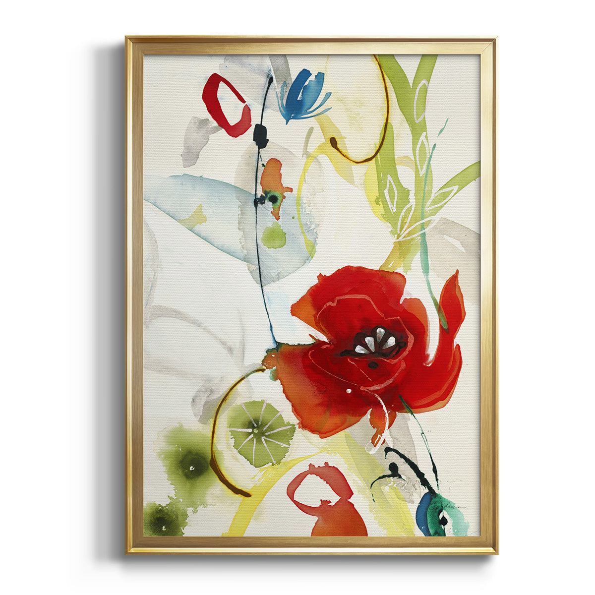 Sepia Botanical Journal I - Modern Framed Canvas Print