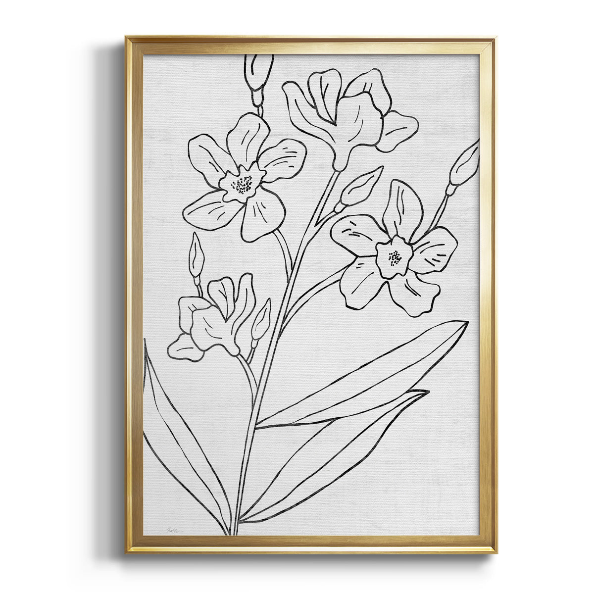 Sepia Botanical Journal I - Modern Framed Canvas Print