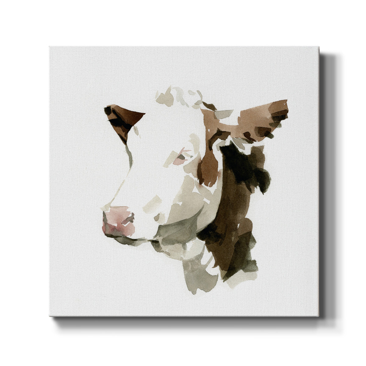 Watercolor Bovine II-Premium Gallery Wrapped Canvas - Ready to Hang