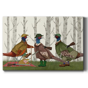 Pheasant Shooting Party Group 1 Premium Gallery Wrapped Canvas - Ready to Hang