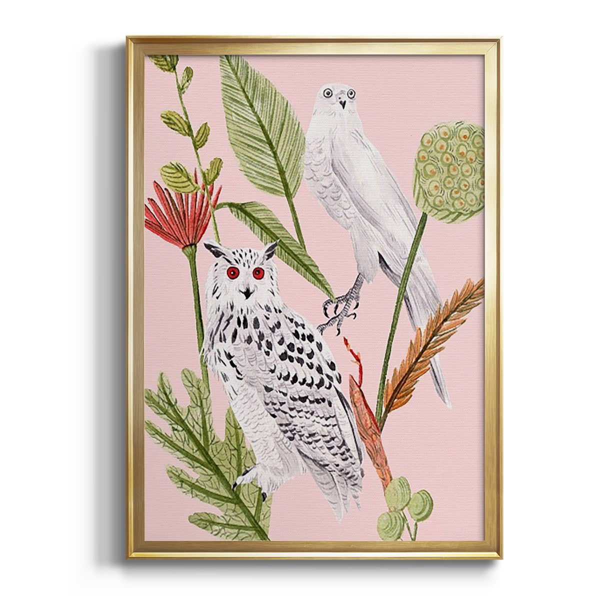 Sepia Botanical Journal I - Modern Framed Canvas Print