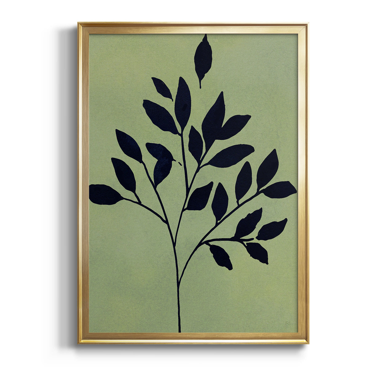 Sepia Botanical Journal I - Modern Framed Canvas Print