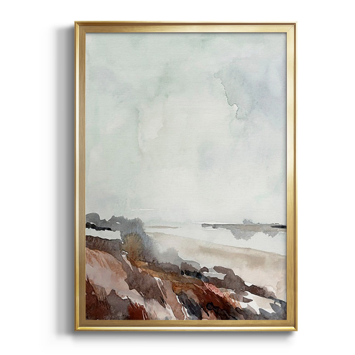 Soft Half Shell I - Modern Framed Canvas Print