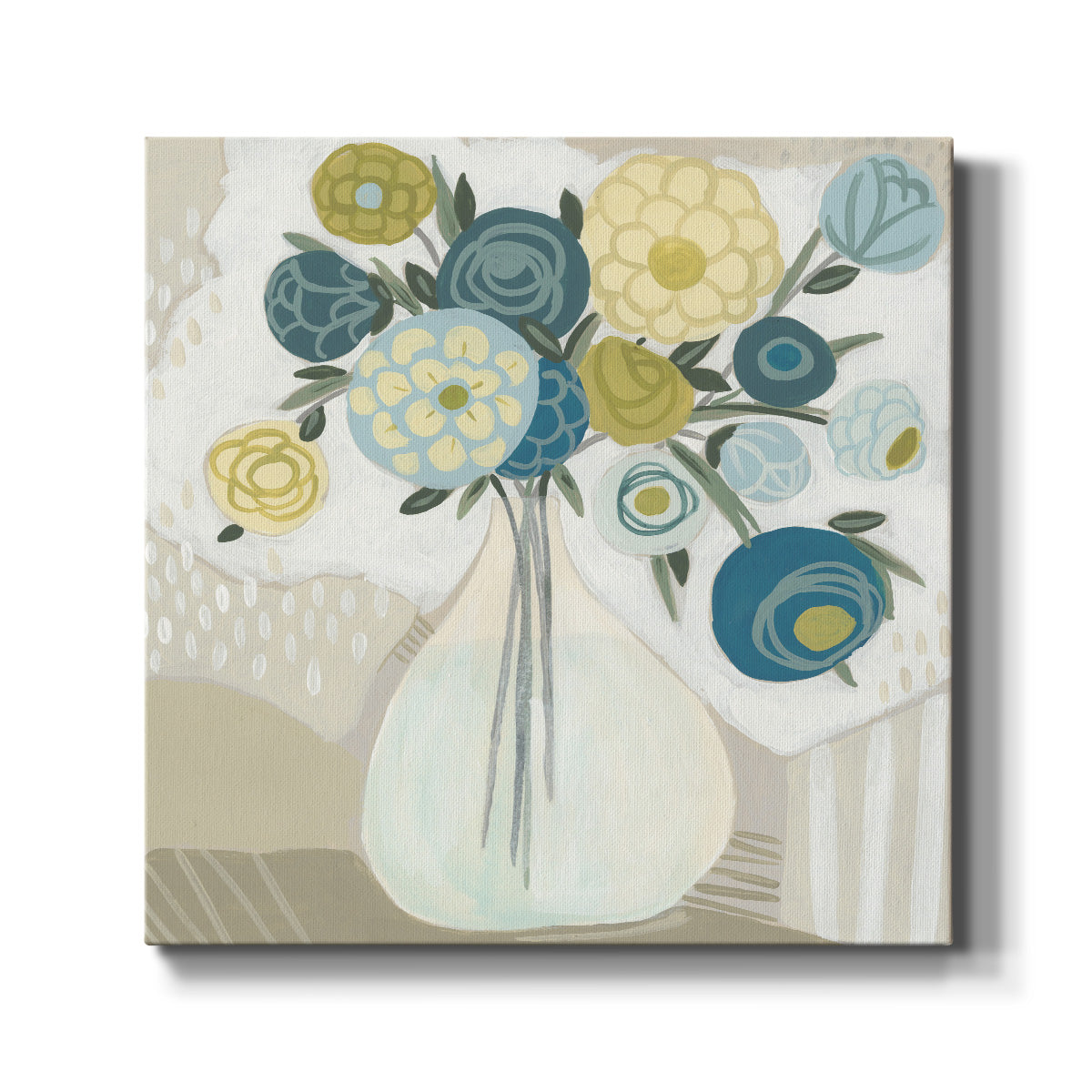 Blue Bohemian Bouquet I-Premium Gallery Wrapped Canvas - Ready to Hang