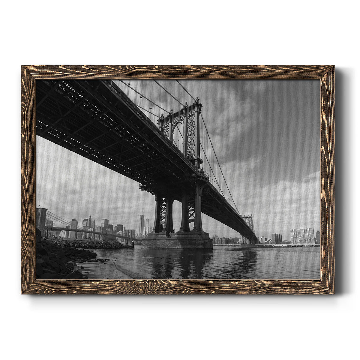 Manhattan Bridge-Premium Framed Canvas - Ready to Hang