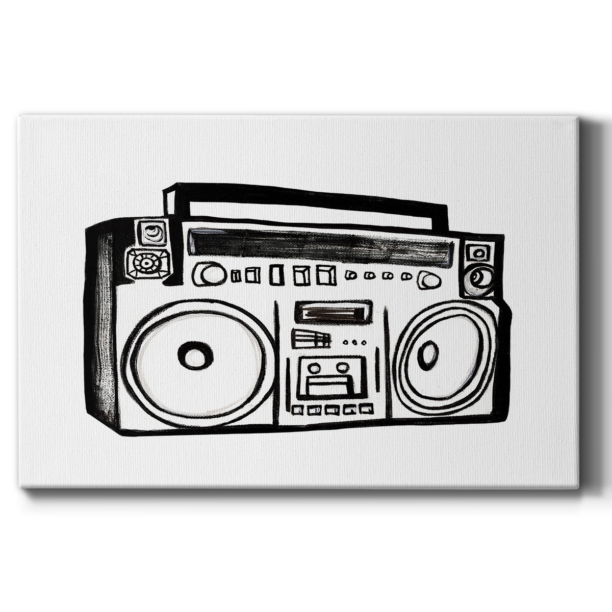 Boombox Sketch - Canvas Art Print