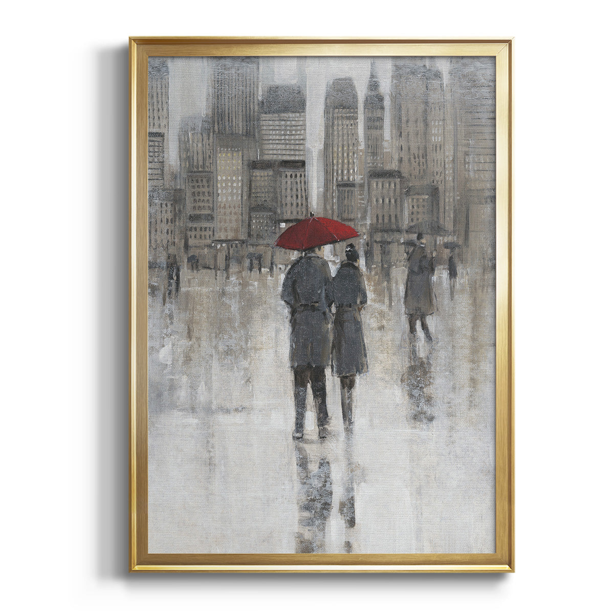 Rain in The City I Premium Framed Print - Ready to Hang