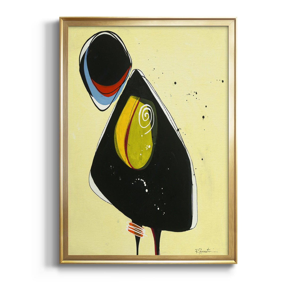 Sepia Botanical Journal I - Modern Framed Canvas Print