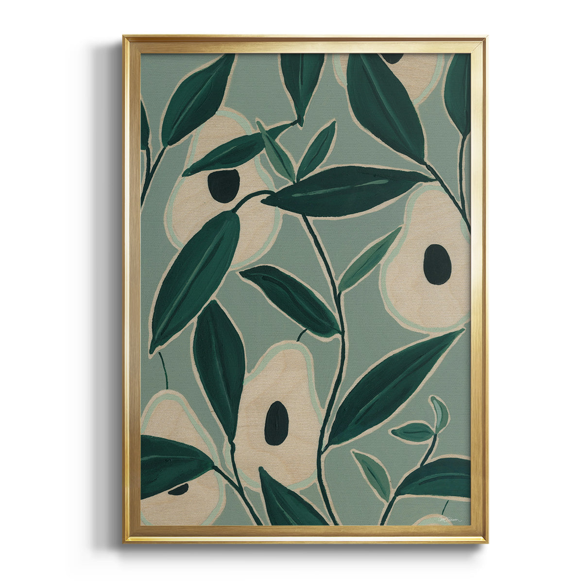 Soft Half Shell I - Modern Framed Canvas Print