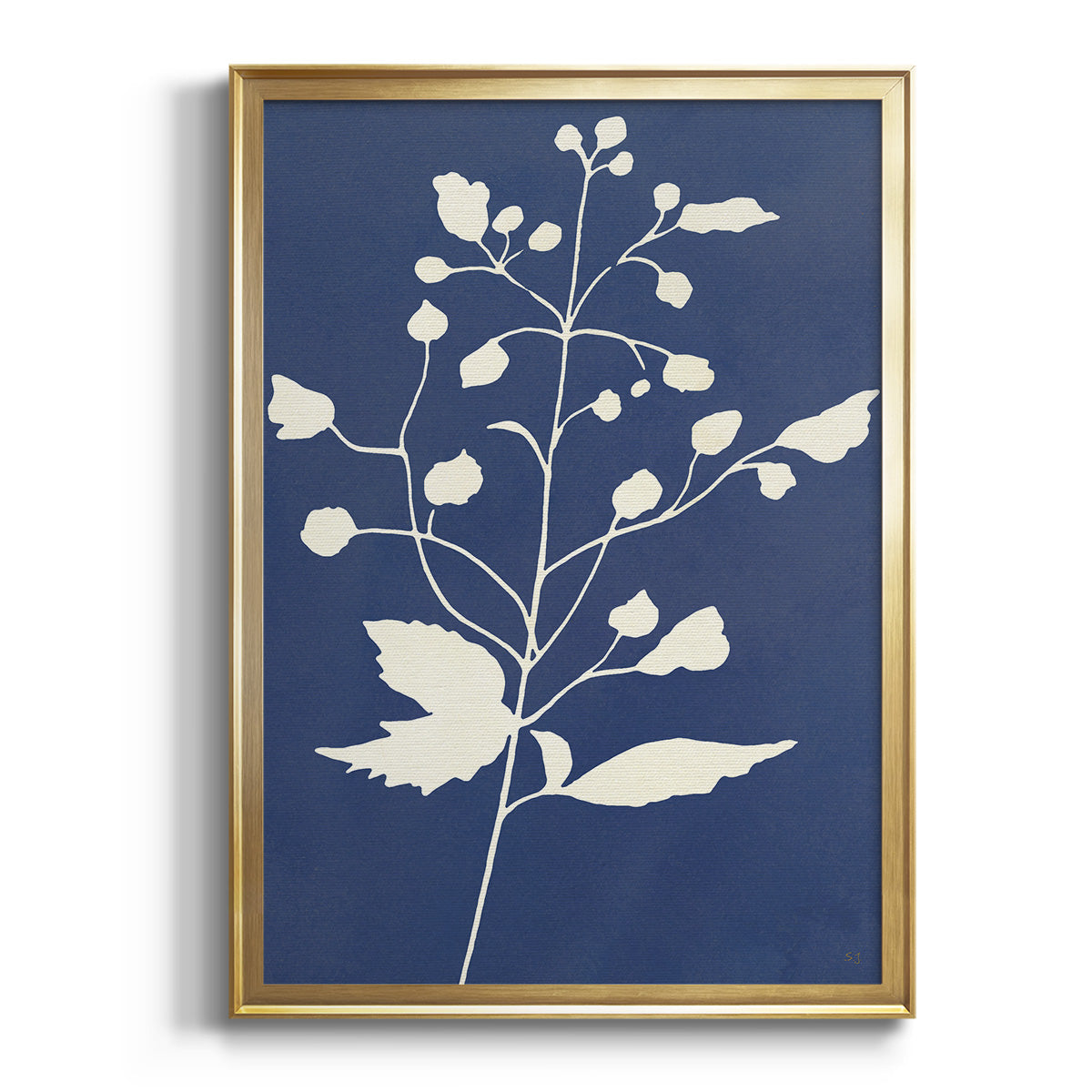 Sepia Botanical Journal I - Modern Framed Canvas Print