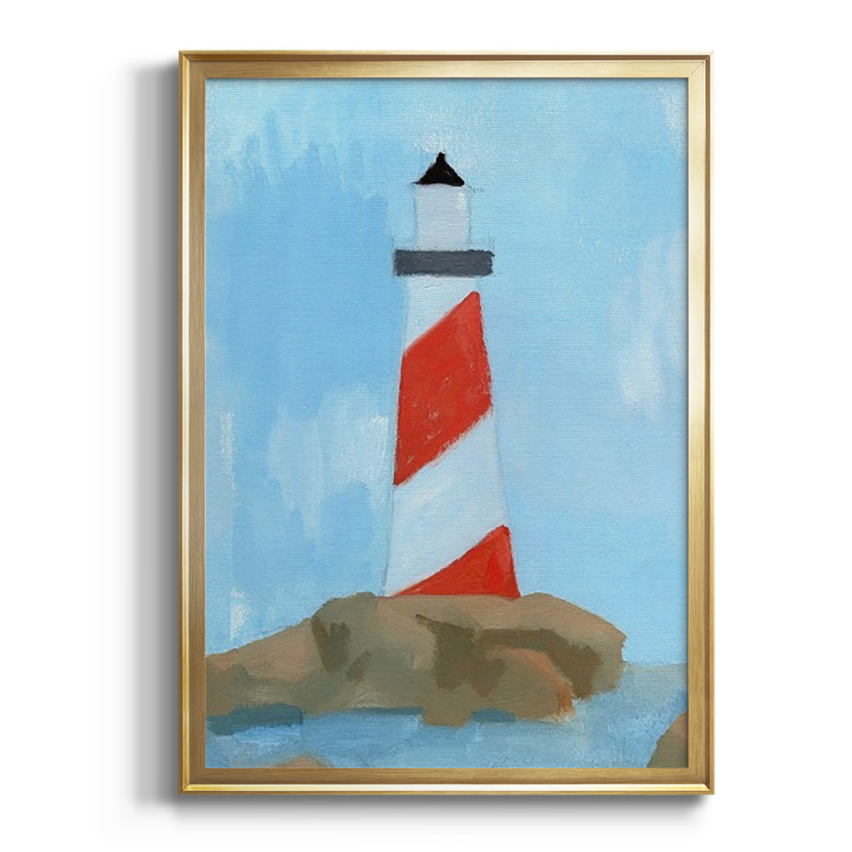 Soft Half Shell I - Modern Framed Canvas Print