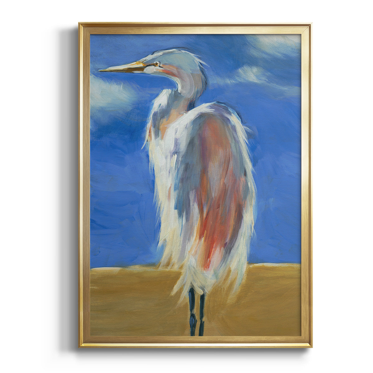 Blue Heron Premium Framed Print - Ready to Hang