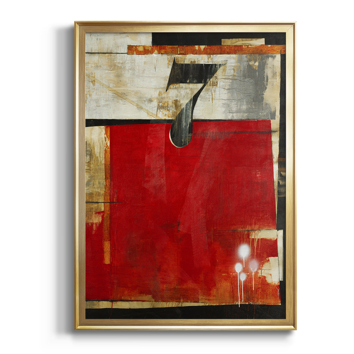 Sepia Botanical Journal I - Modern Framed Canvas Print