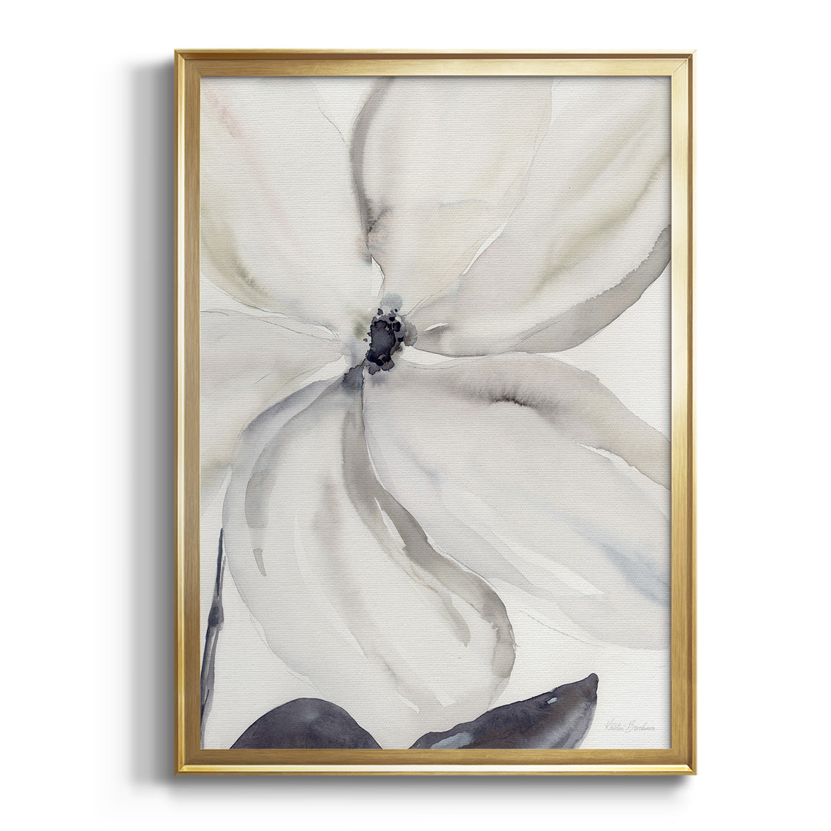 Sepia Botanical Journal I - Modern Framed Canvas Print