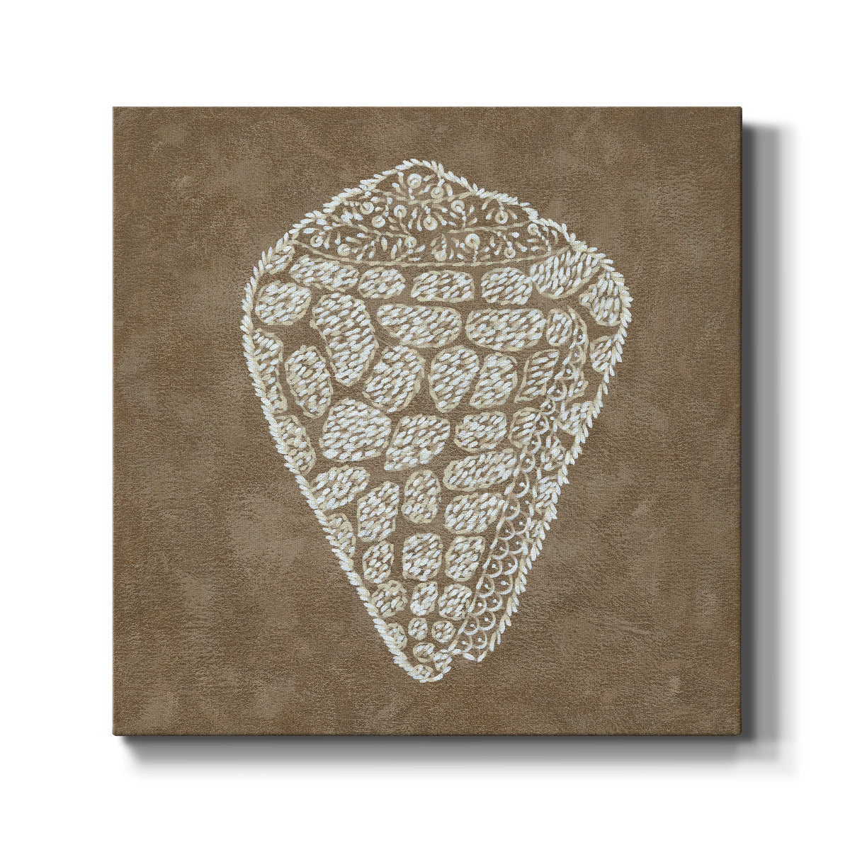 Embroidered Shells IV - Canvas Art Print