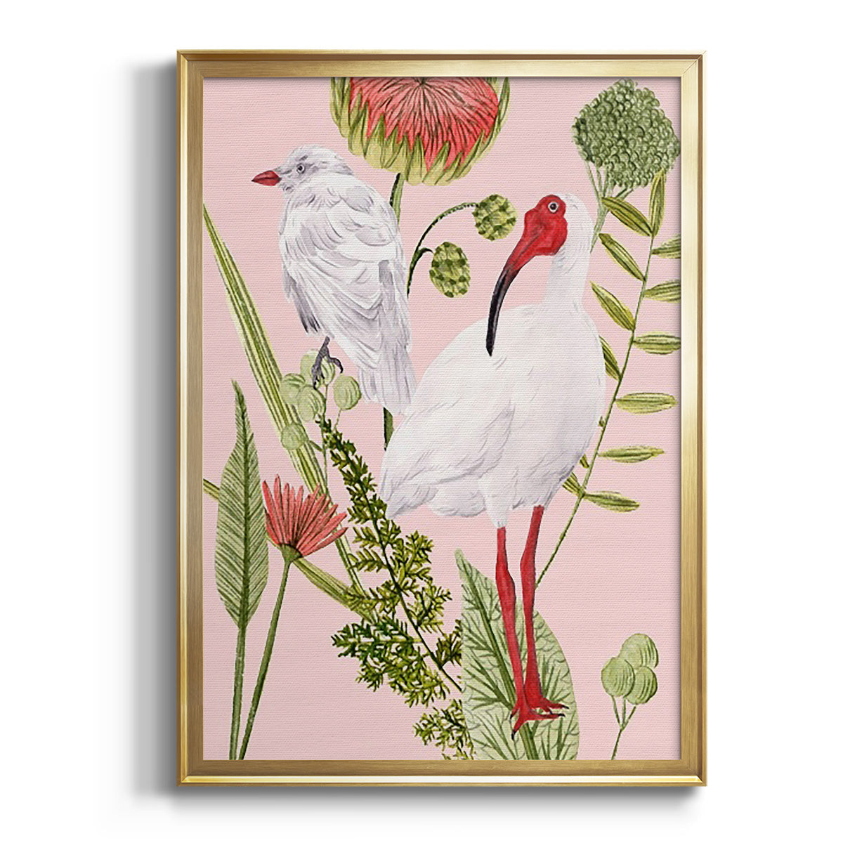 Sepia Botanical Journal I - Modern Framed Canvas Print