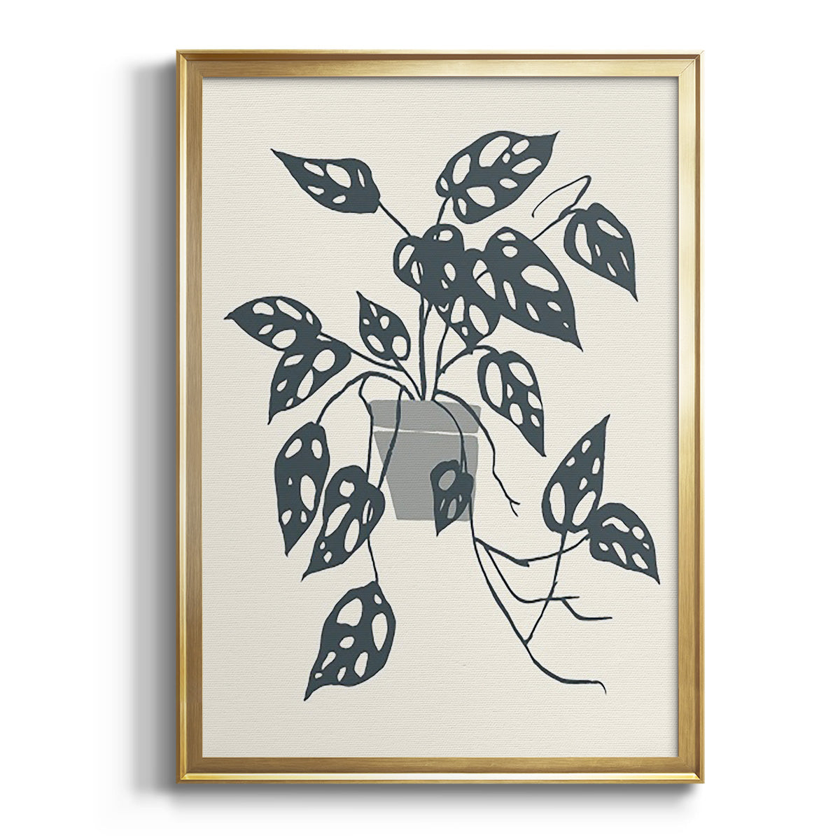 Sepia Botanical Journal I - Modern Framed Canvas Print