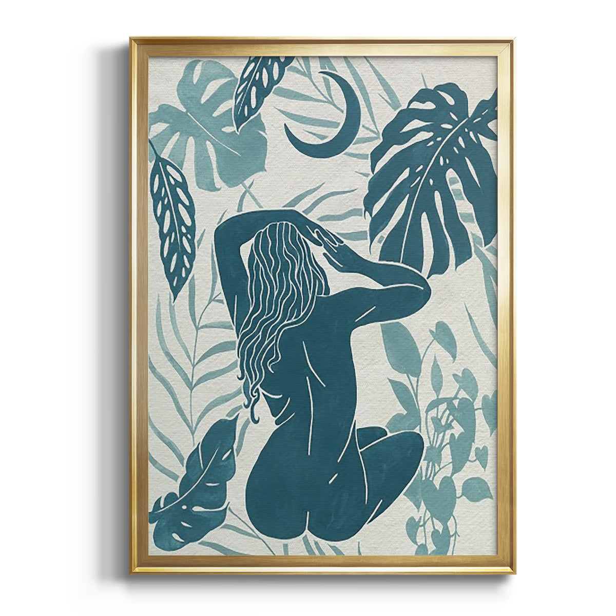 Soft Half Shell I - Modern Framed Canvas Print