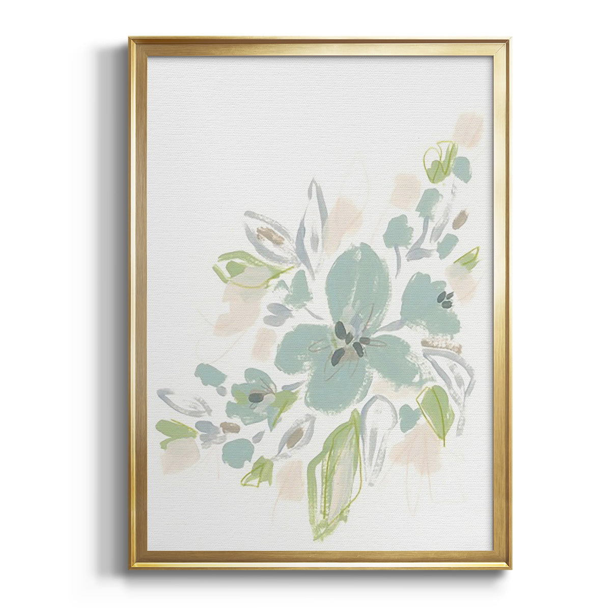 Sepia Botanical Journal I - Modern Framed Canvas Print
