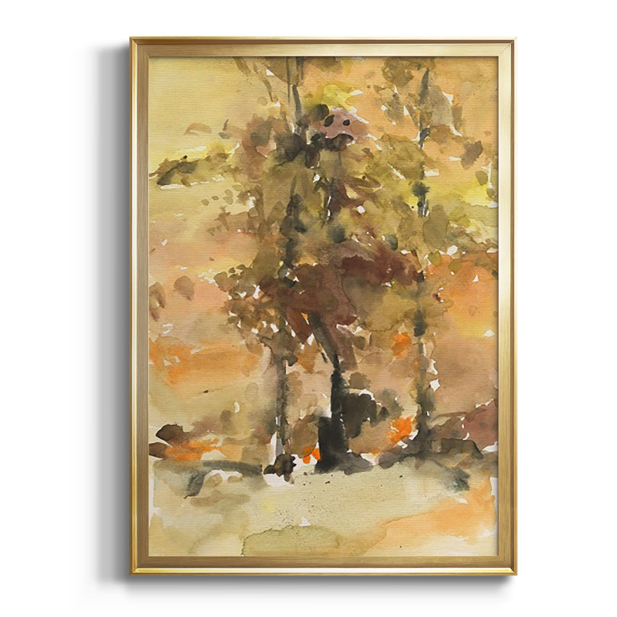 Fall Foliage Watercolor I Premium Framed Print - Ready to Hang