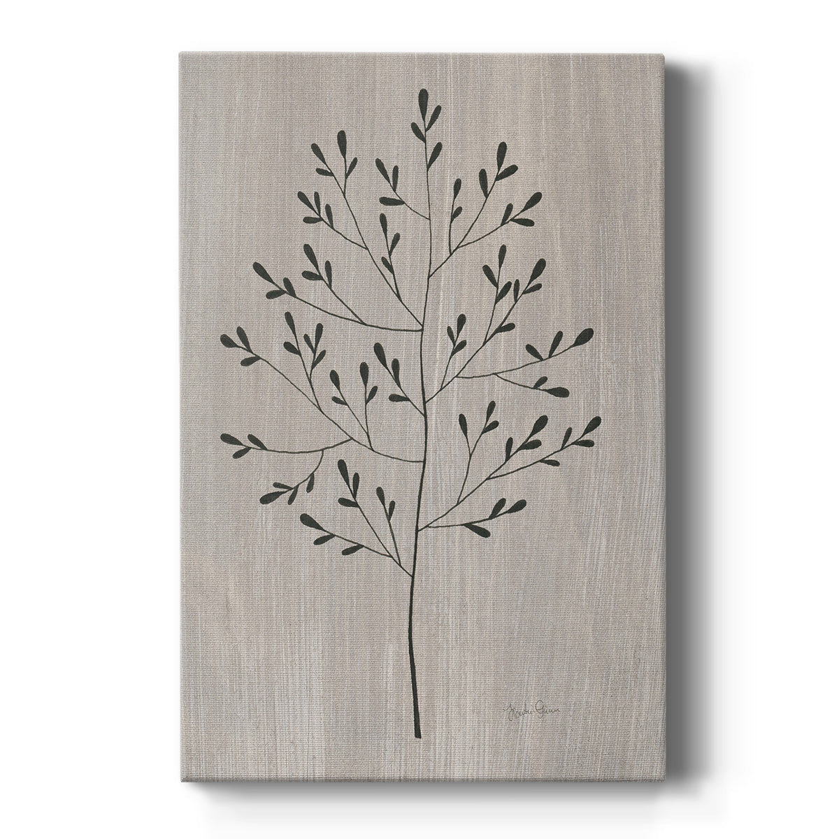 Leaves and Wood II - Canvas Art Print