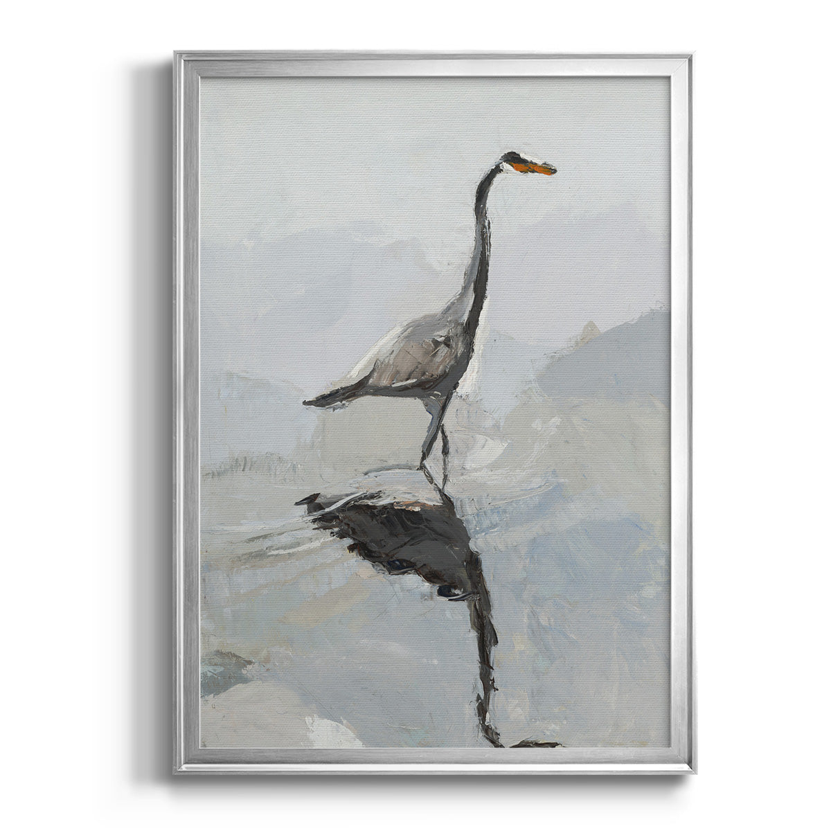 Heron Premium Framed Print - Ready to Hang