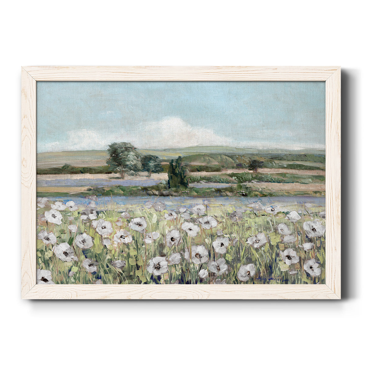Vintage Poppy Valley-Premium Framed Canvas - Ready to Hang