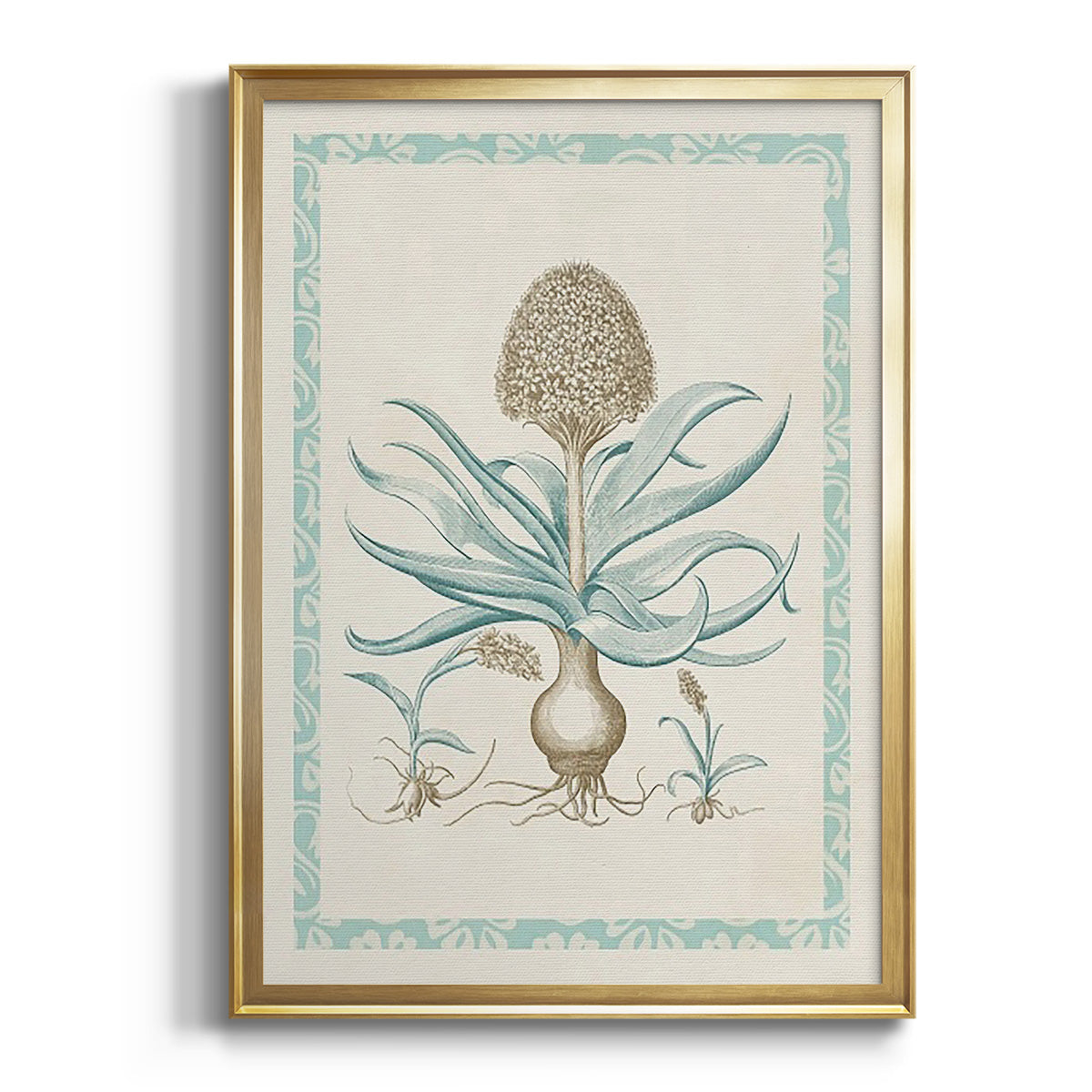 Sepia Botanical Journal I - Modern Framed Canvas Print