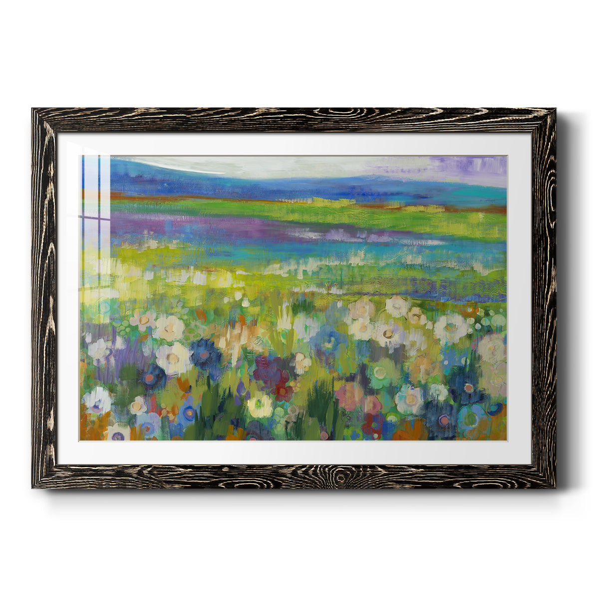 Flowerfields-Premium Framed Print - Ready to Hang