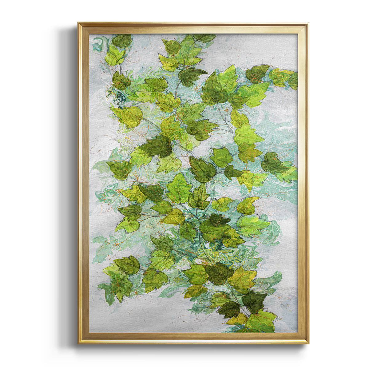 Sepia Botanical Journal I - Modern Framed Canvas Print