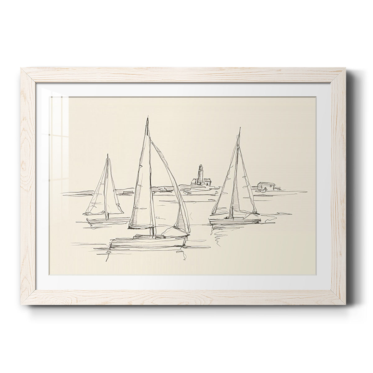 Coastal Contour Sketch II-Premium Framed Print - Ready to Hang