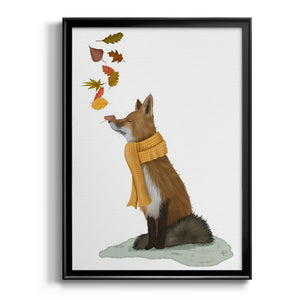 Fox Leaves on Nose Premium Framed Print - Ready to Hang