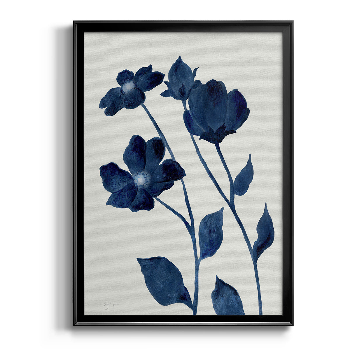 Indigo Bloom I Premium Framed Print - Ready to Hang