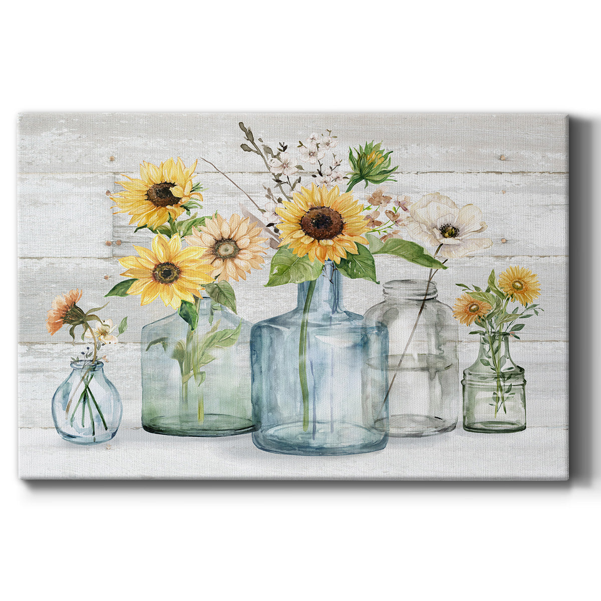 Sunflower Extravaganza Premium Gallery Wrapped Canvas - Ready to Hang