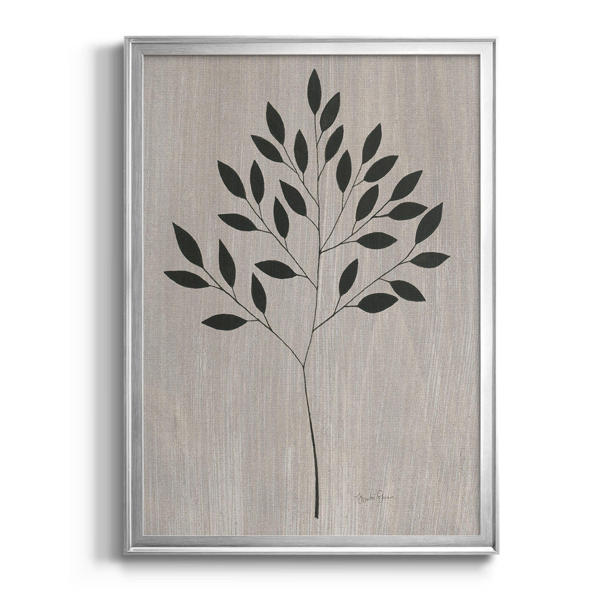 Leaves and Wood I Premium Framed Print - Ready to Hang