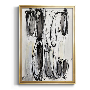 Grey Scribbles II Premium Framed Print - Ready to Hang