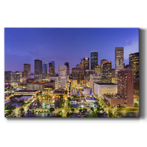 Houston Texas Skyline Premium Gallery Wrapped Canvas - Ready to Hang