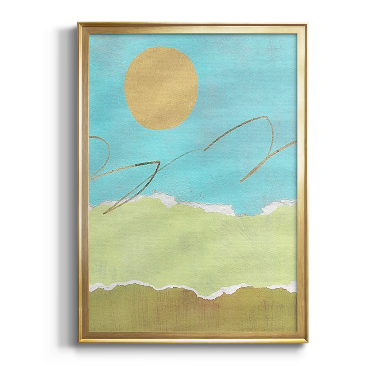 Sepia Botanical Journal I - Modern Framed Canvas Print