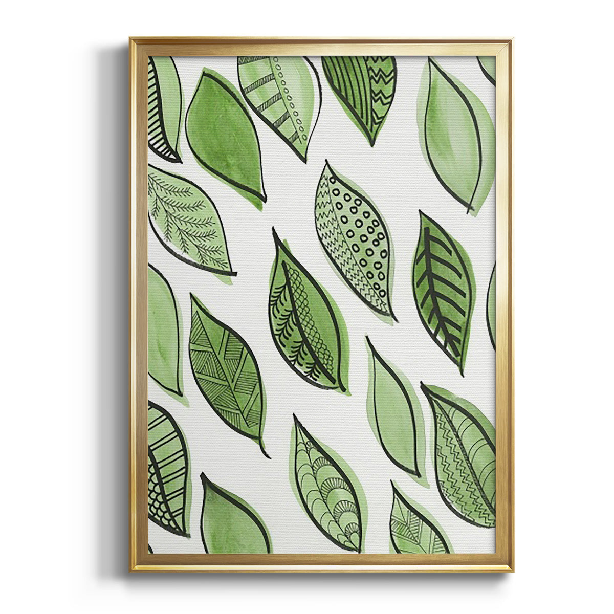 Sepia Botanical Journal I - Modern Framed Canvas Print
