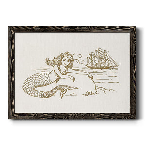 Sunning Mermaid I-Premium Framed Canvas - Ready to Hang