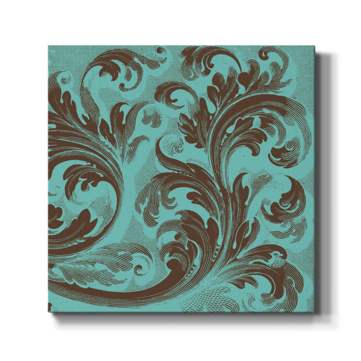 Azure Acanthus III-Premium Gallery Wrapped Canvas - Ready to Hang