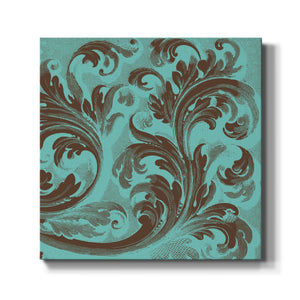 Azure Acanthus III-Premium Gallery Wrapped Canvas - Ready to Hang