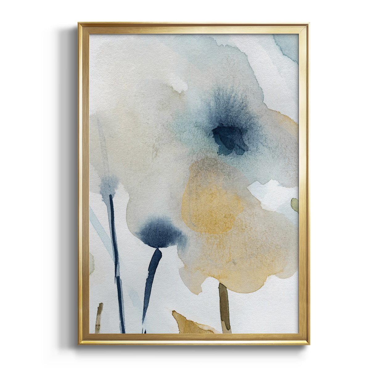 Sepia Botanical Journal I - Modern Framed Canvas Print