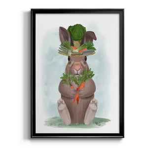 Rabbit Carrot Hat Premium Framed Print - Ready to Hang