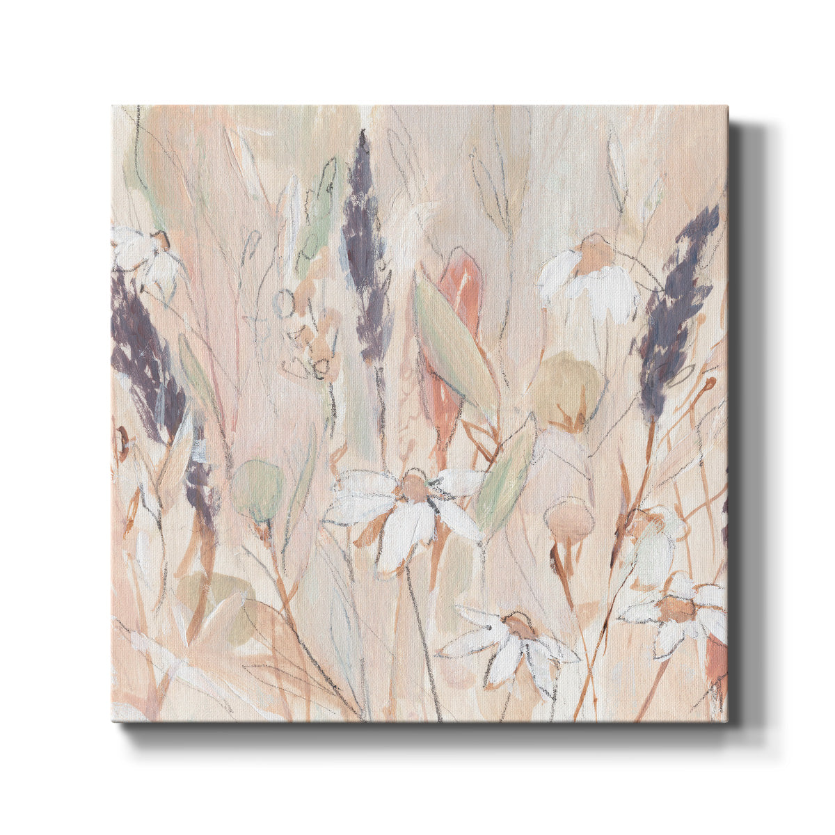 Lavender Flower Field I-Premium Gallery Wrapped Canvas - Ready to Hang
