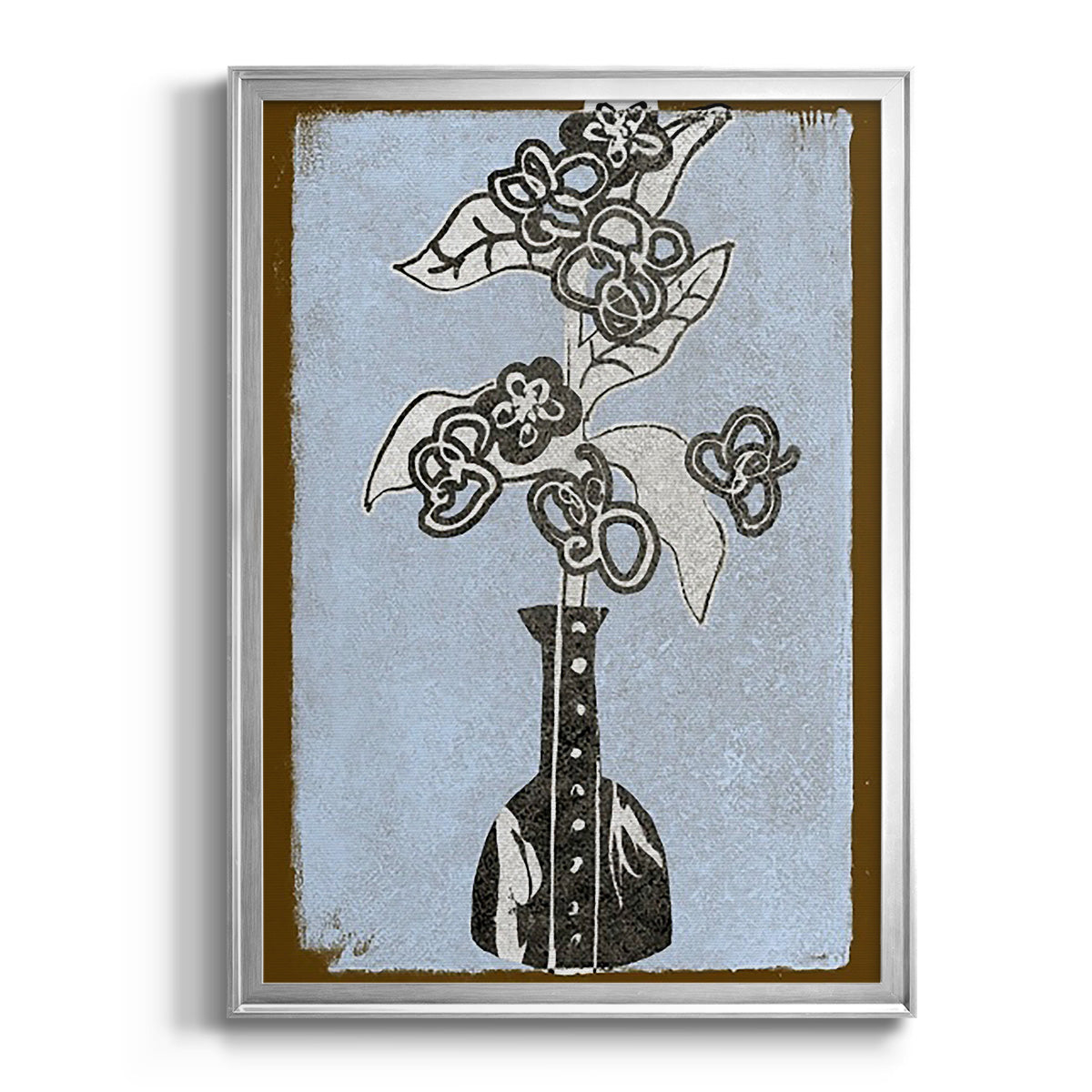 Graphic Flowers in Vase III Premium Framed Print - Ready to Hang